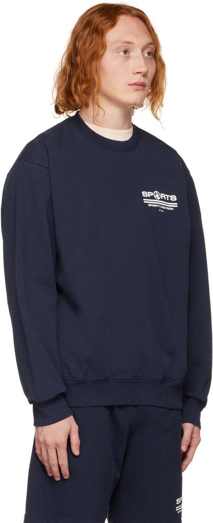 商品Sporty & Rich|Navy 'Sports' Sweatshirt,价格¥483,第4张图片详细描述