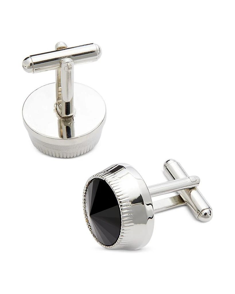 商品JONAS STUDIO|Rivoli Street Lights Rhodium Over Brass & Crystal Round Cufflinks,价格¥1452,第1张图片详细描述