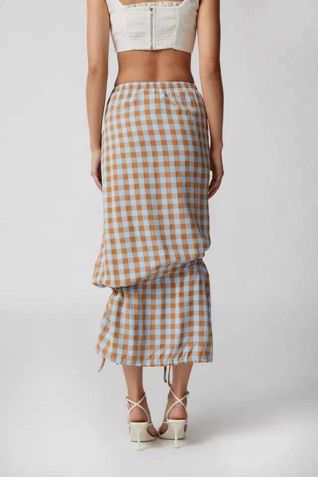 商品Urban Outfitters|UO Ralph Cinched Gingham Midi Skirt,价格¥259,第4张图片详细描述