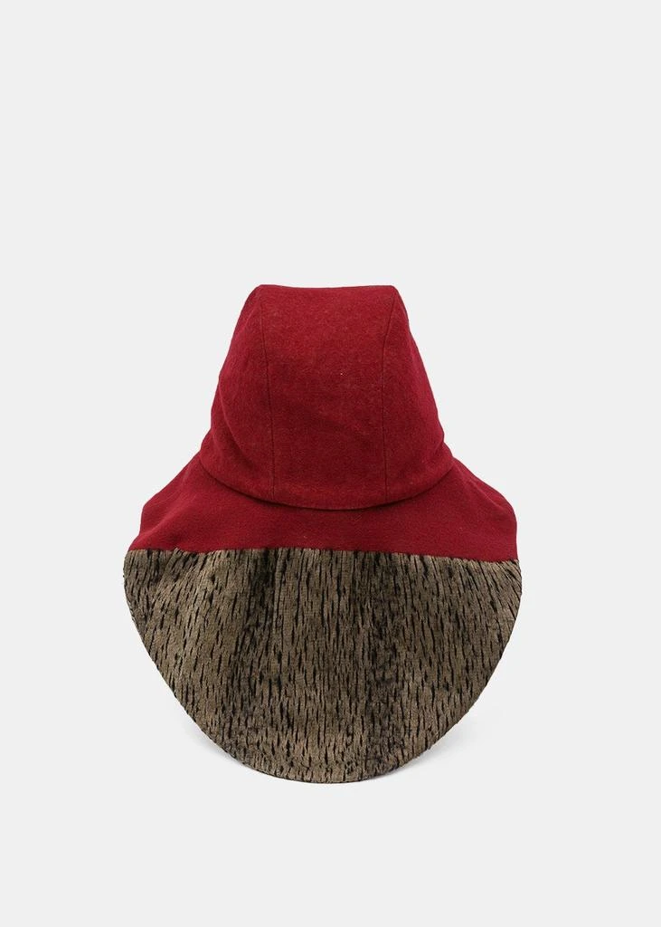 商品Uma Wang|Uma Wang Red & Mustard Helia Hat,价格¥1173,第1张图片