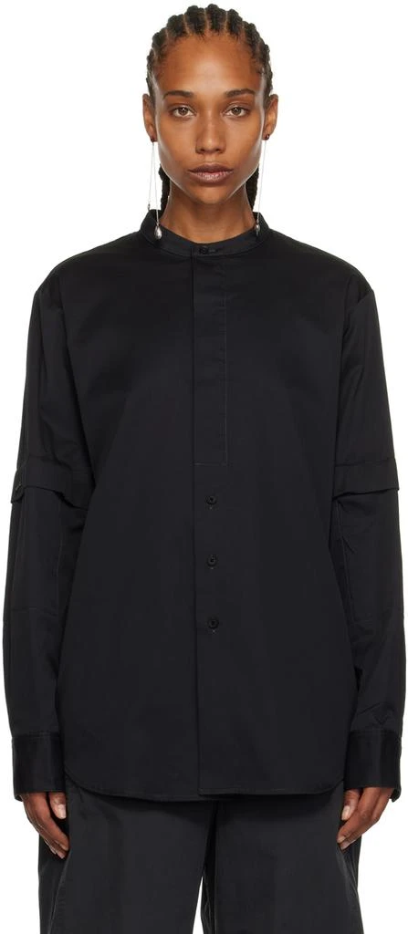 商品Lemaire|Black Band Collar Shirt,价格¥5053,第1张图片