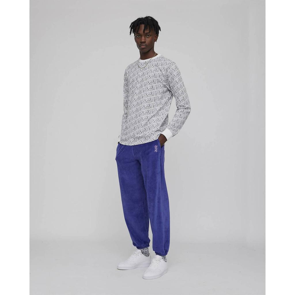 Les Girls Les Boys Women's Velour Sweats Loose Fit Joggers - Blue商品第3张图片规格展示