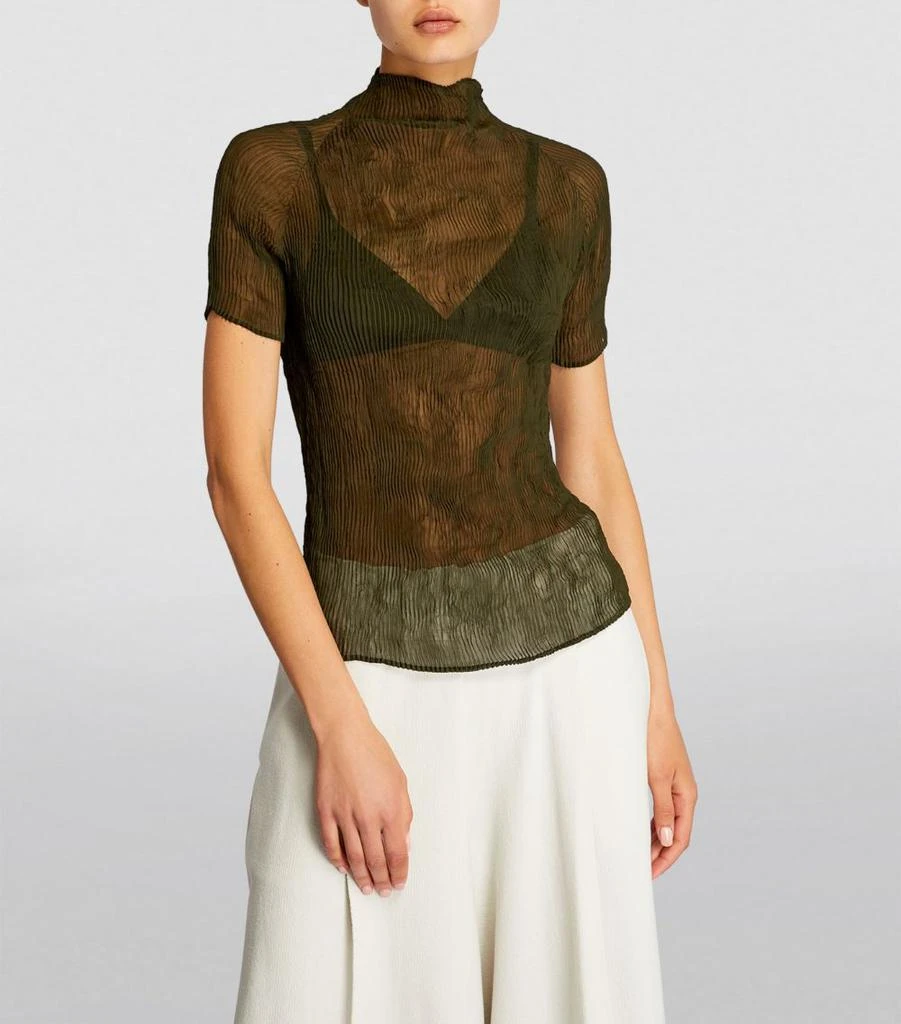 商品Issey Miyake|Chiffon Twist Sheer Top,价格¥3114,第3张图片详细描述