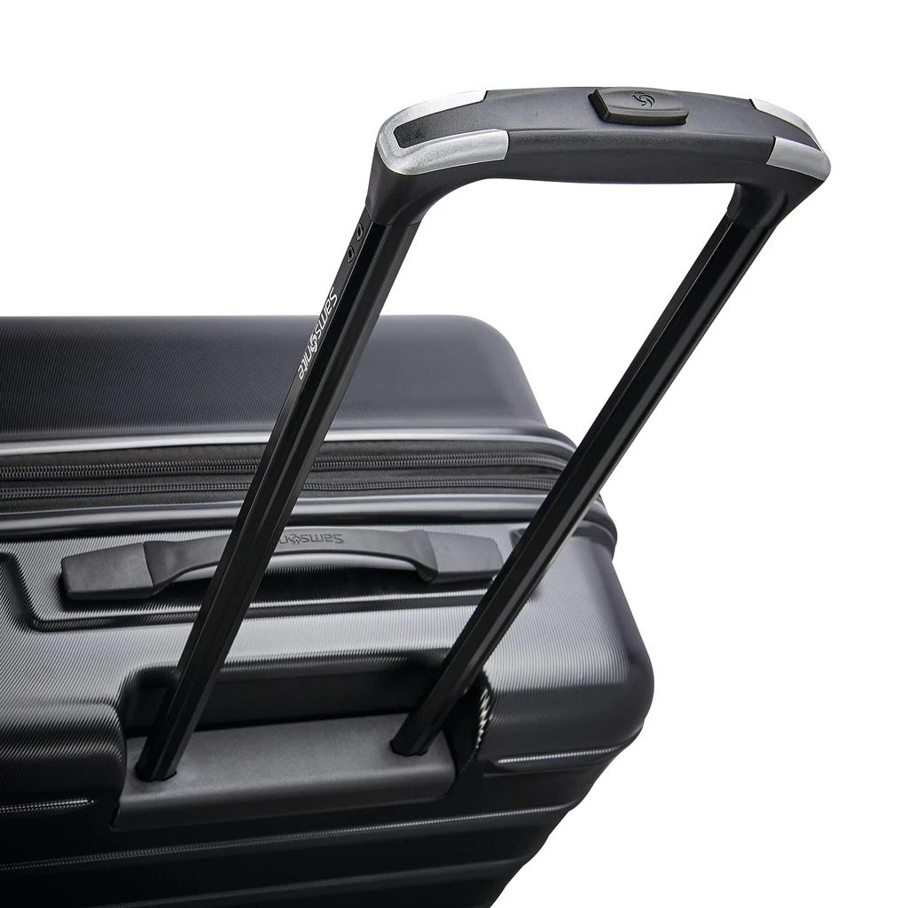 商品Samsonite|Samsonite Omni 2 Hardside Expandable Luggage with Spinner Wheels, Checked-Medium 24-Inch, Midnight Black,价格¥1222,第3张图片详细描述
