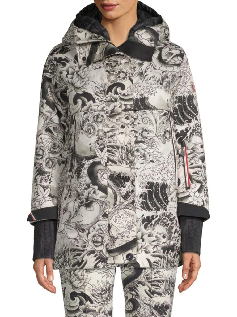 商品Moncler|Moncler - Neves Tattoo Print Hooded Snowboarding Jacket,价格¥4914,第1张图片