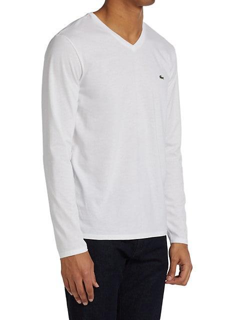 商品Lacoste|V-Neck Cotton Sweater,价格¥489,第6张图片详细描述