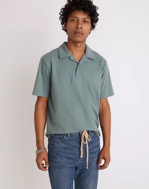 商品Madewell|Easy Short-Sleeve Polo Shirt,价格¥358,第1张图片