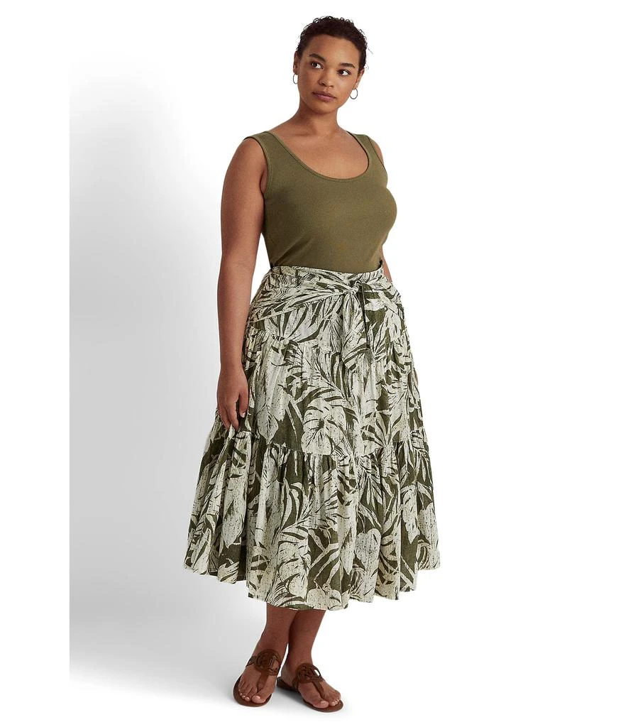 商品Ralph Lauren|Plus Size Stretch Cotton Tank Top,价格¥376,第4张图片详细描述