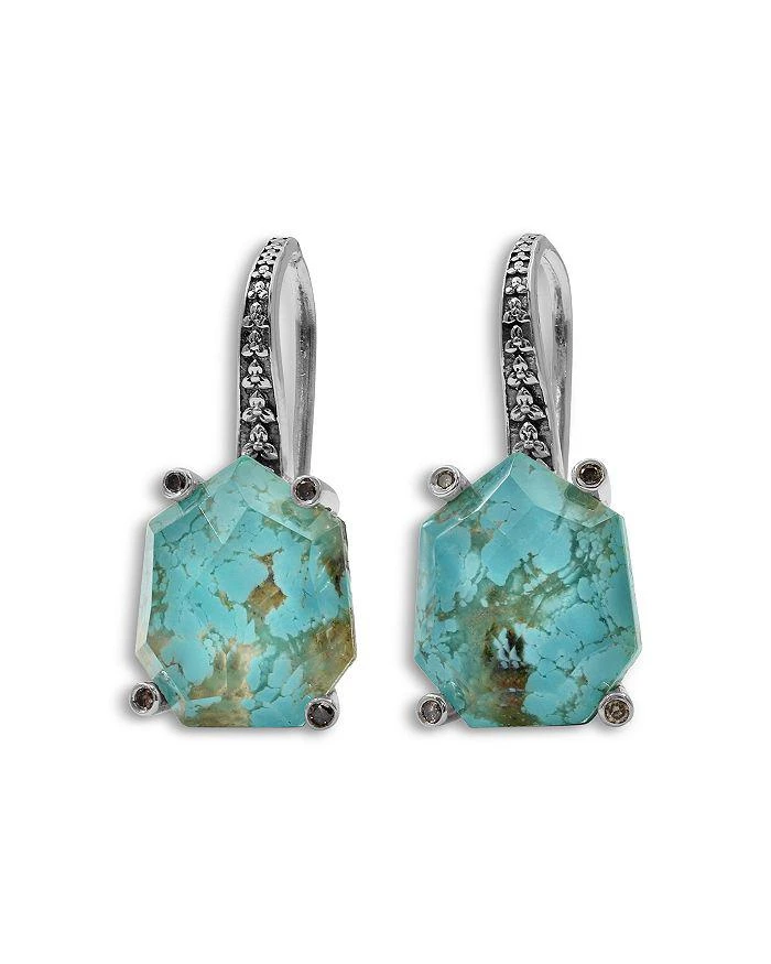 商品Stephen Dweck|Galactical Faceted Natural Quartz & Turquoise Earrings with Champagne Diamonds, 0.08 ct. t.w.,价格¥3700,第2张图片详细描述