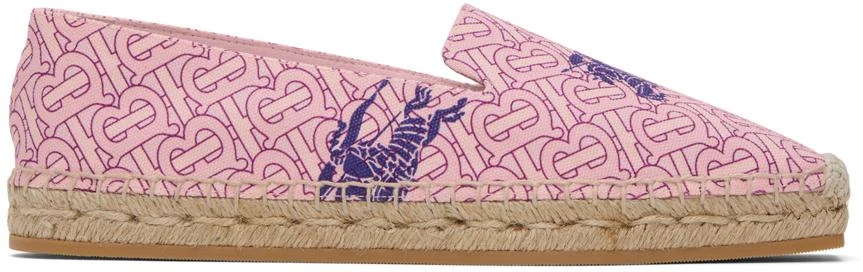 商品Burberry|Pink EKD Monogram Espadrilles,价格¥1923,第1张图片