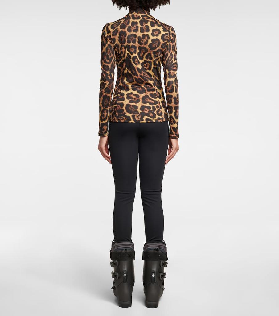 Leona jaguar-print mockneck ski top商品第3张图片规格展示