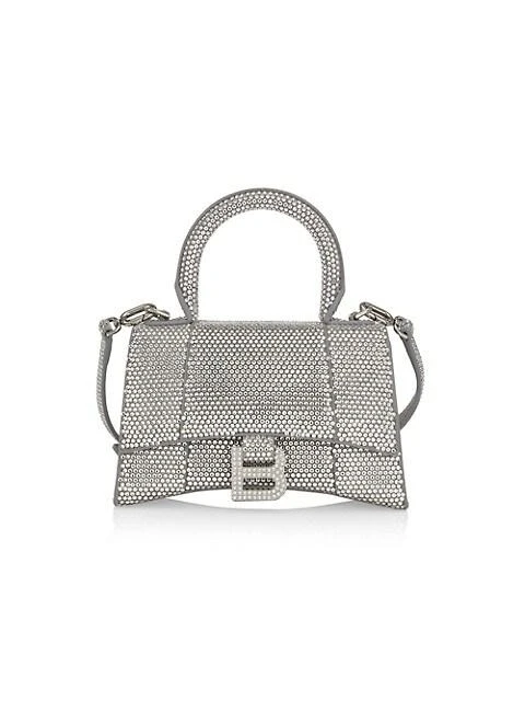 商品Balenciaga|XS Hourglass Crystal-Embellished Top Handle Bag,价格¥51658,第1张图片