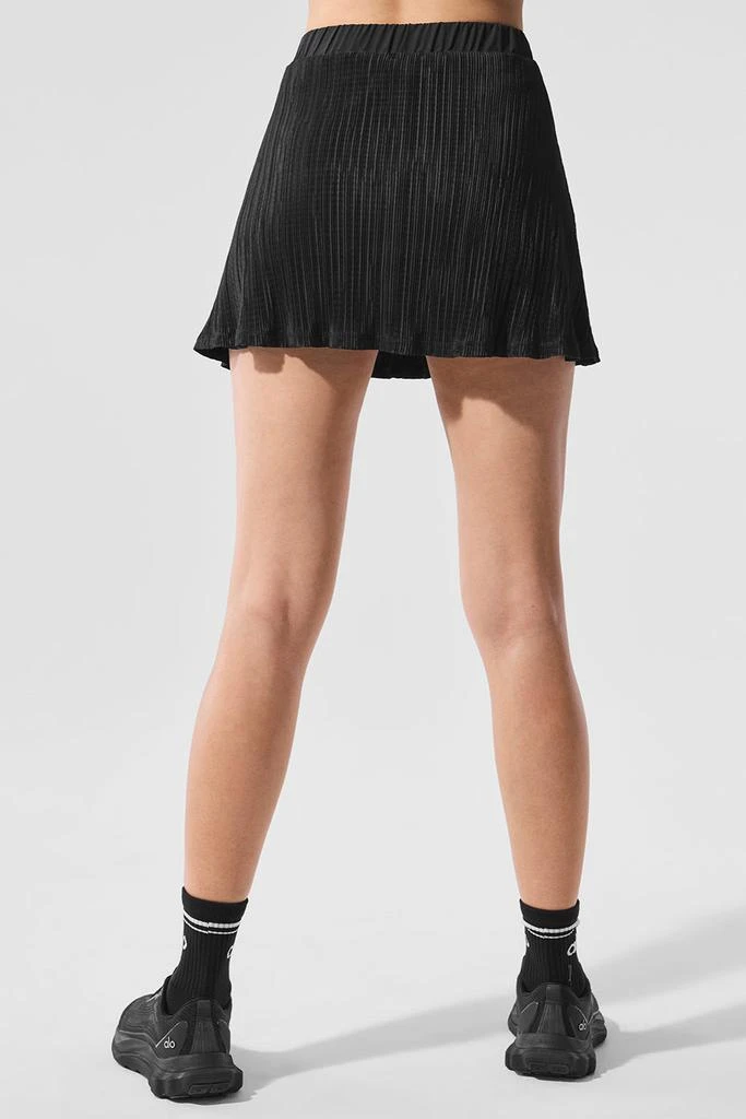 商品Alo|Micro Plisse Tennis Skirt - Black,价格¥518,第3张图片详细描述