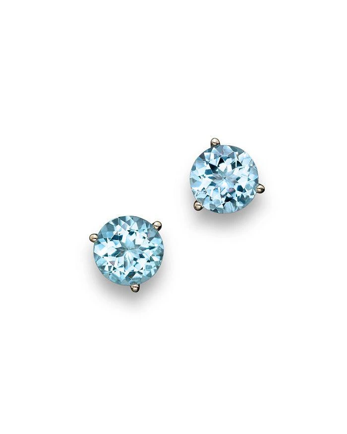 商品Bloomingdale's|Aquamarine Round Earrings in 14K White Gold  - Exclusive,价格¥5046,第1张图片