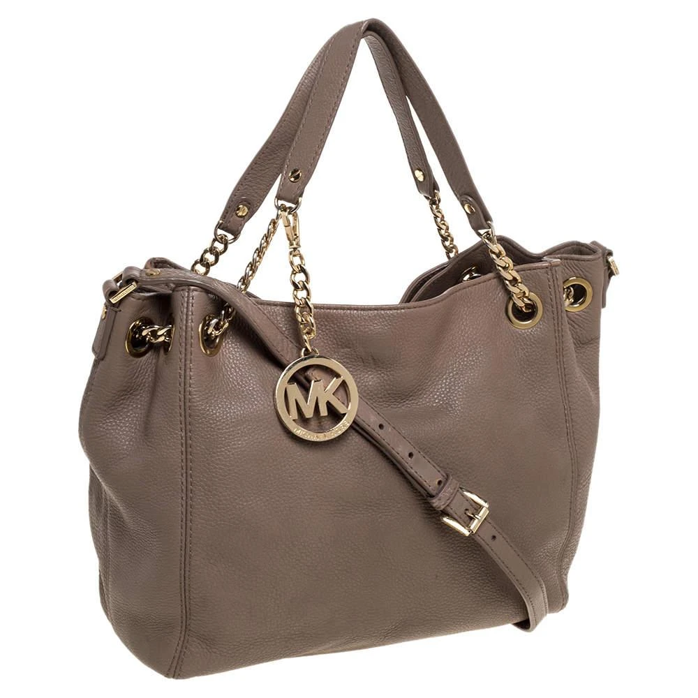 商品[二手商品] Michael Kors|Michael Michael Kors Beige Leather Jet Set Chain Hobo,价格¥1176,第3张图片详细描述