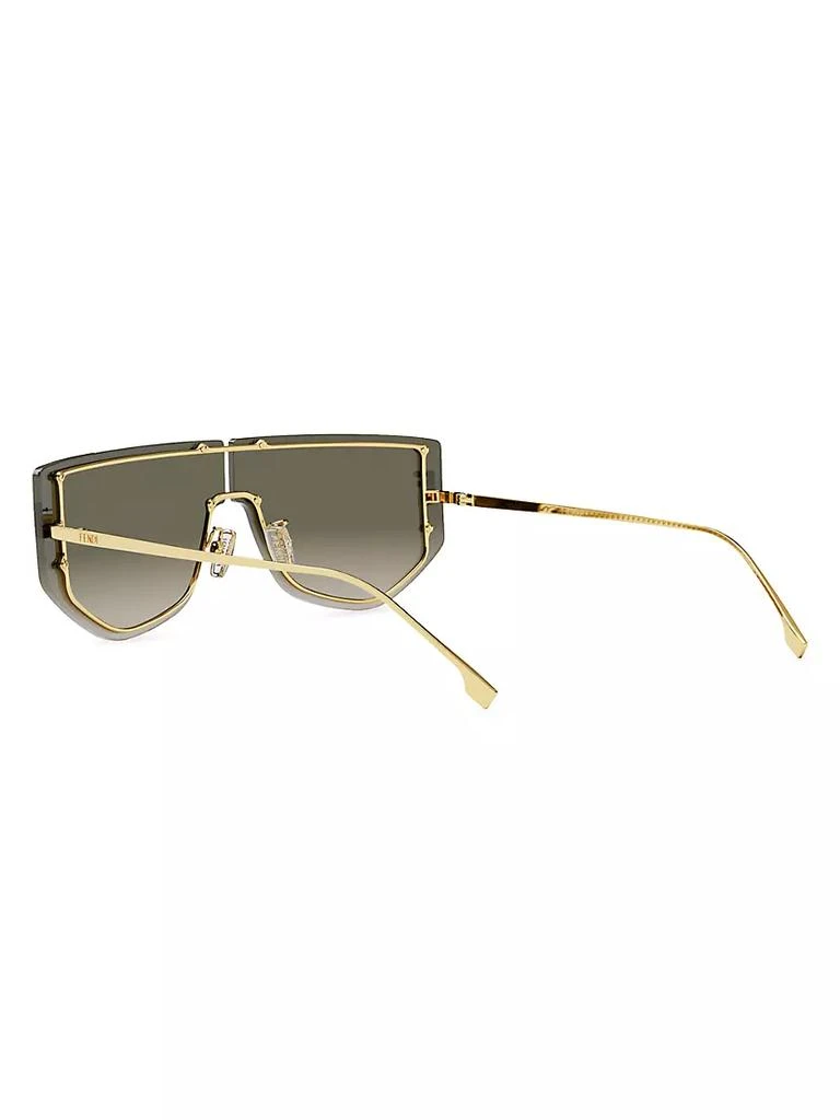 商品Fendi|Metal Sun Rectangular Shield Sunglasses,价格¥3876,第4张图片详细描述