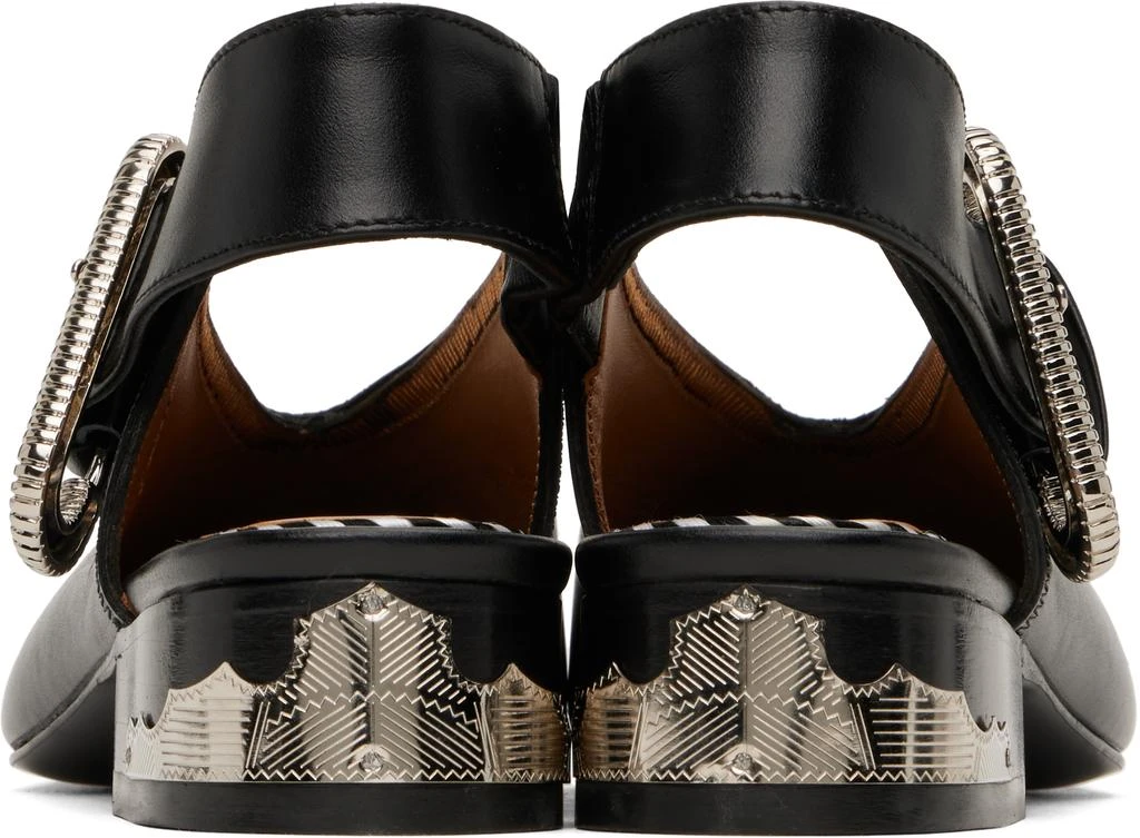 商品Toga Pulla|SSENSE Exclusive Black Leather Flats,价格¥2243,第2张图片详细描述
