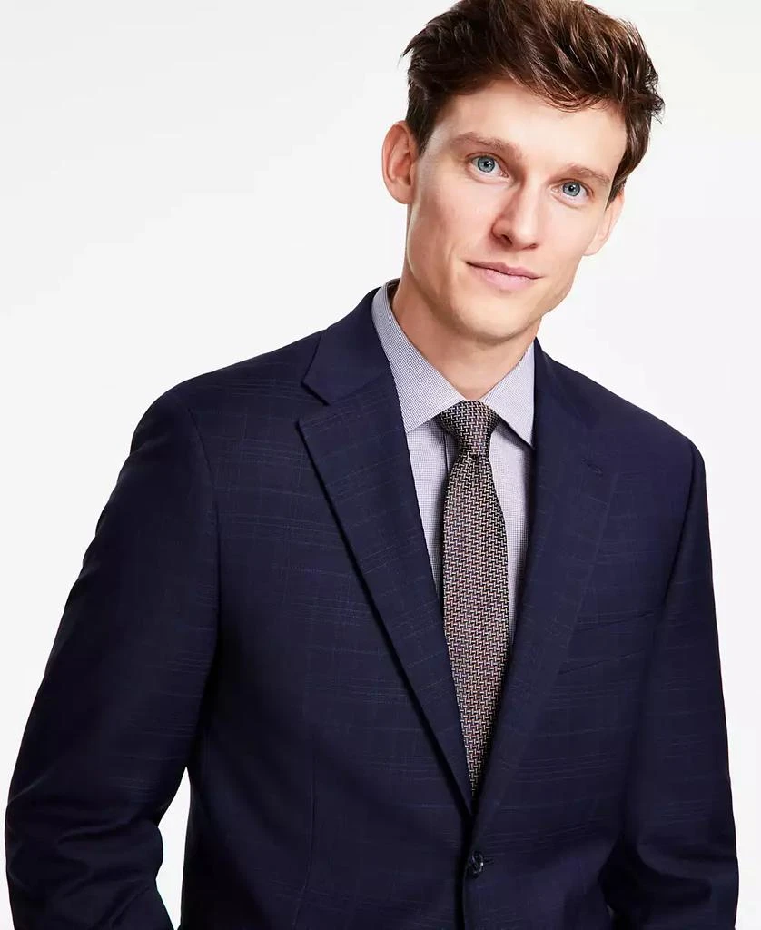 商品Tommy Hilfiger|Men's Modern-Fit TH Flex Stretch Plaid Wool Blend Suit Jacket,价格¥1048,第4张图片详细描述