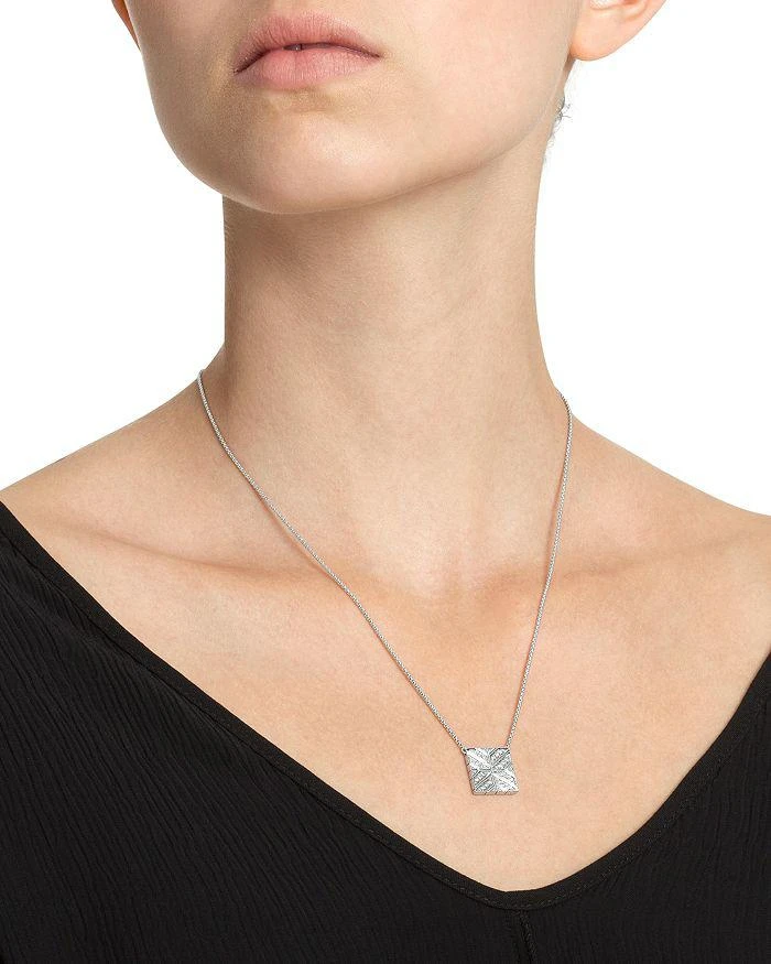 商品John Hardy|Sterling Silver Modern Chain Diamond Square Pendant Necklace, 16",价格¥3351,第2张图片详细描述