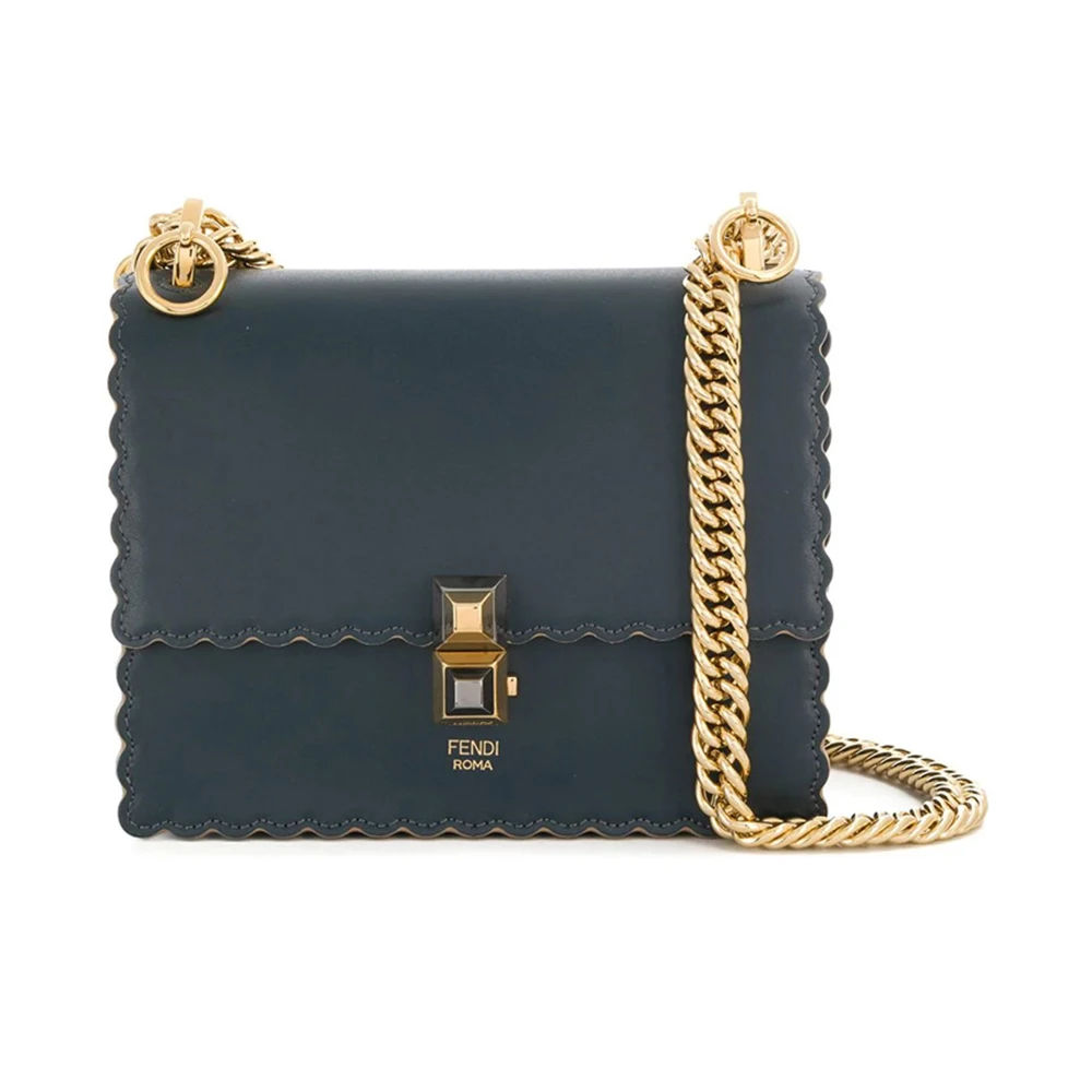 商品[国内直发] Fendi|Fendi 芬迪 女士深蓝色皮革单肩包斜挎包 8M0381-A18Q-F15KS,价格¥10238,第1张图片