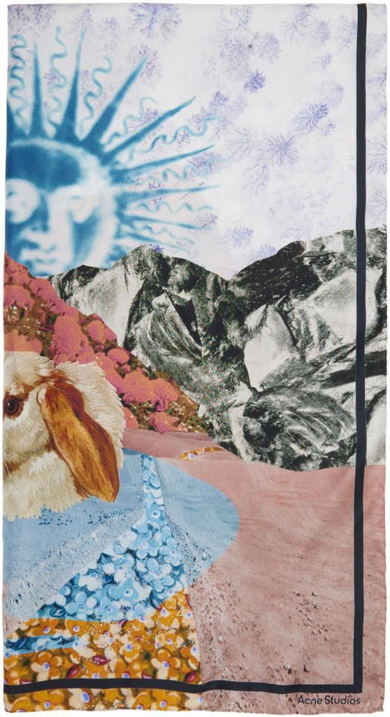商品Acne Studios|Multicolor Silk Vens Surreal Landscape Scarf,价格¥1476,第1张图片