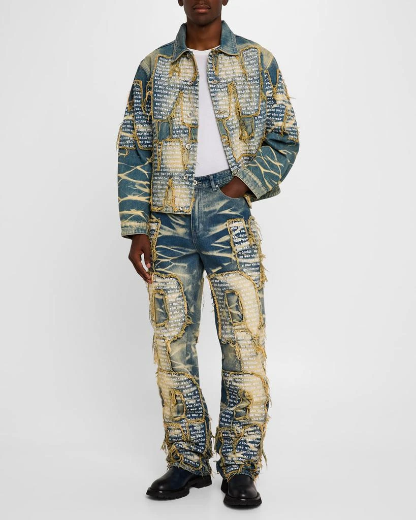 商品WHO DECIDES WAR|Men's Whiskered Overlay Denim Jacket,价格¥5404,第2张图片详细描述