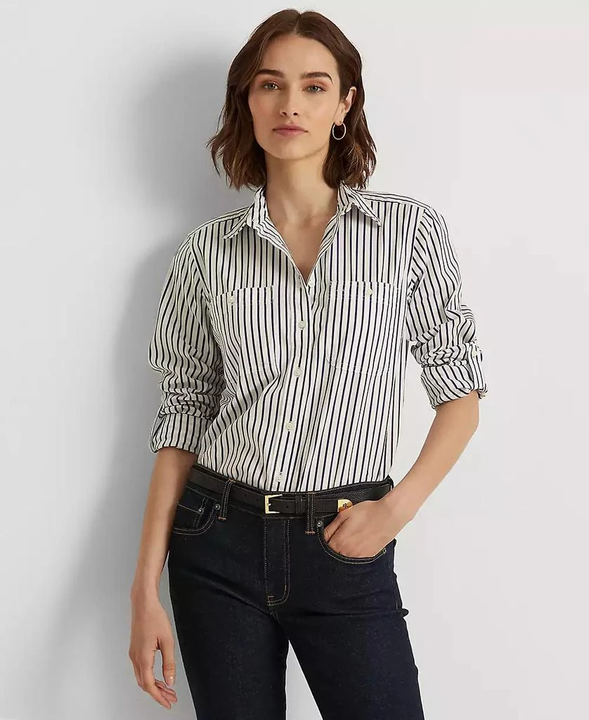 商品Ralph Lauren|Striped Cotton Shirt,价格¥673,第1张图片