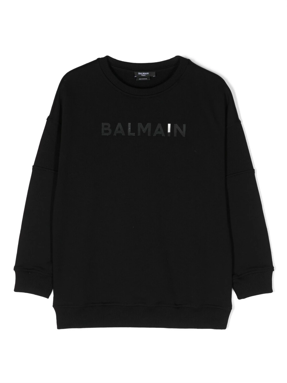 商品Balmain|Balmain 男童针织毛衣 BS4Q20Z0081930NE 黑色,价格¥1579,第1张图片