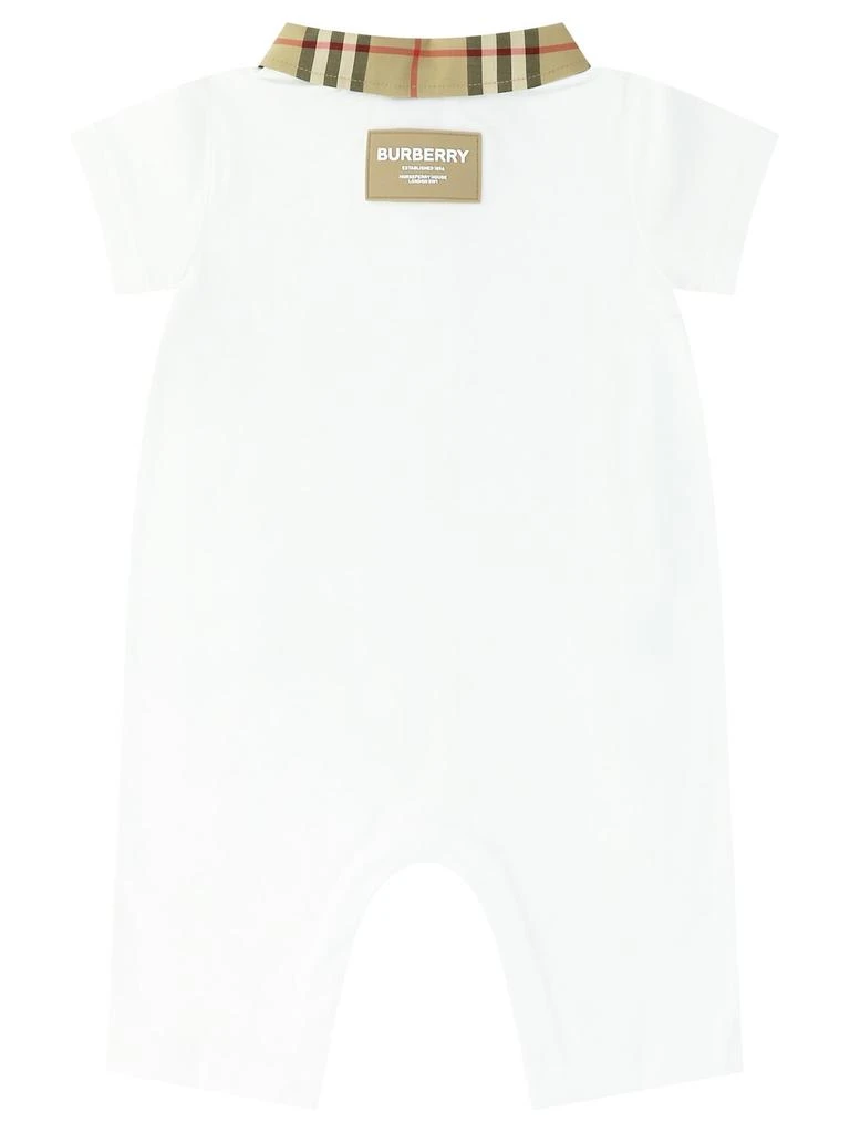 商品Burberry|Burberry Kids Vintage-Check Trim Short-Sleeved Romper,价格¥1459,第2张图片详细描述