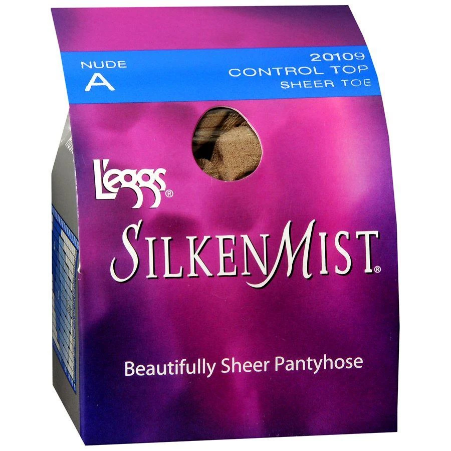 商品L'eggs Silken Mist|Beautifully Sheer Pantyhose, Control Top, Sheer Toe,价格¥15,第1张图片