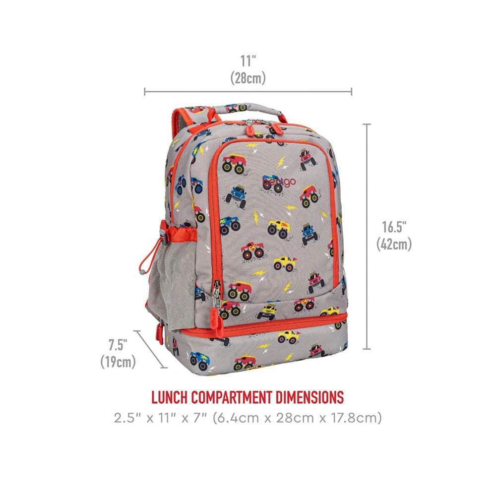 商品Bentgo|Kids Prints 2-In-1 Backpack and Insulated Lunch Bag - Trucks,价格¥443,第5张图片详细描述