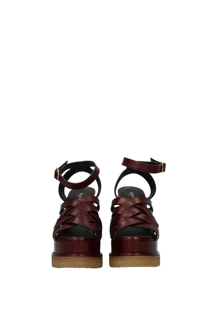 商品Celine|Sandals Leather Red,价格¥2512,第3张图片详细描述