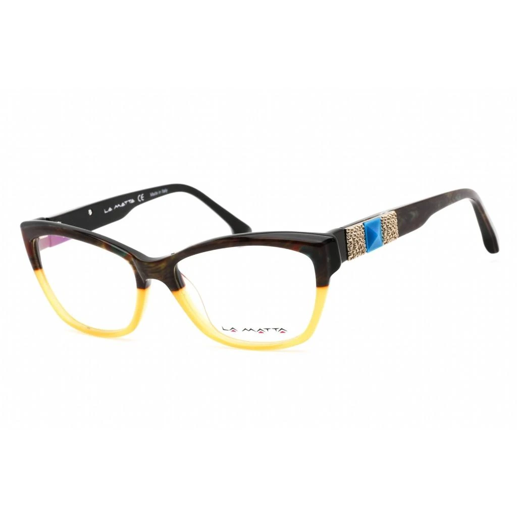 商品La Matta|La Matta Women's Eyeglasses - Yellow/Other Plastic Cat Eye Shape Frame | LMV3154 01-09,价格¥760,第1张图片