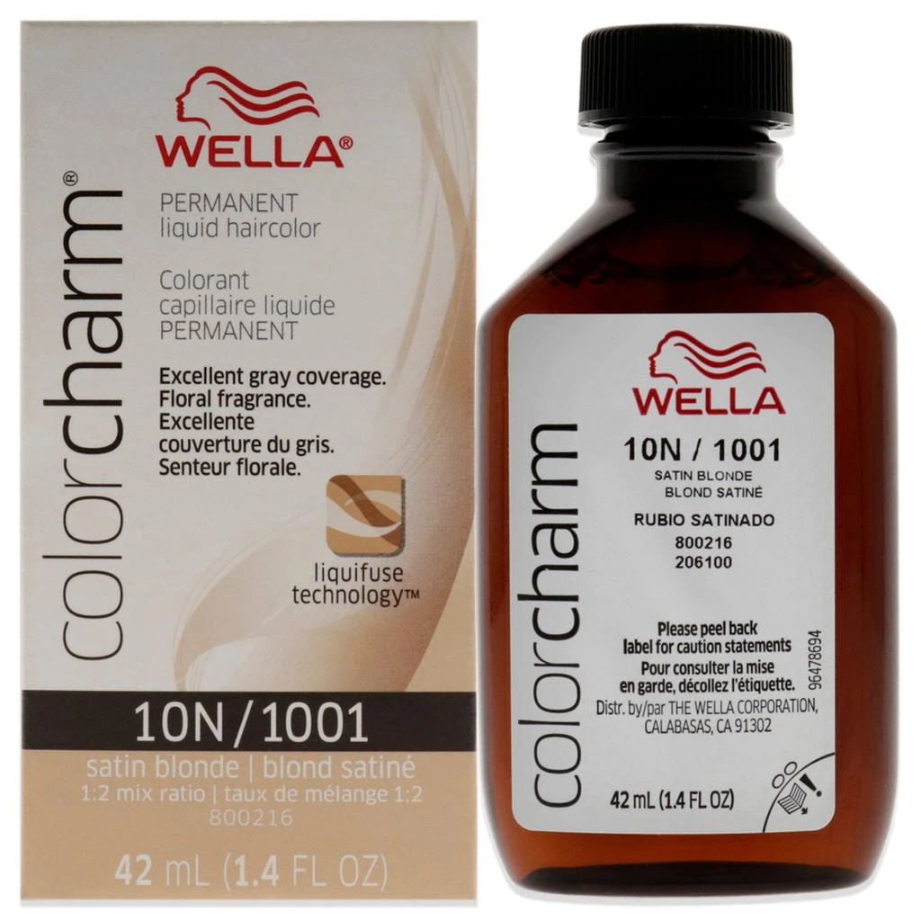 商品Wella|Color Charm Permanent Liquid Hair Color - 1001 10N Satin Blonde by  for Unisex - 1.42 oz Hair Color,价格¥158,第1张图片