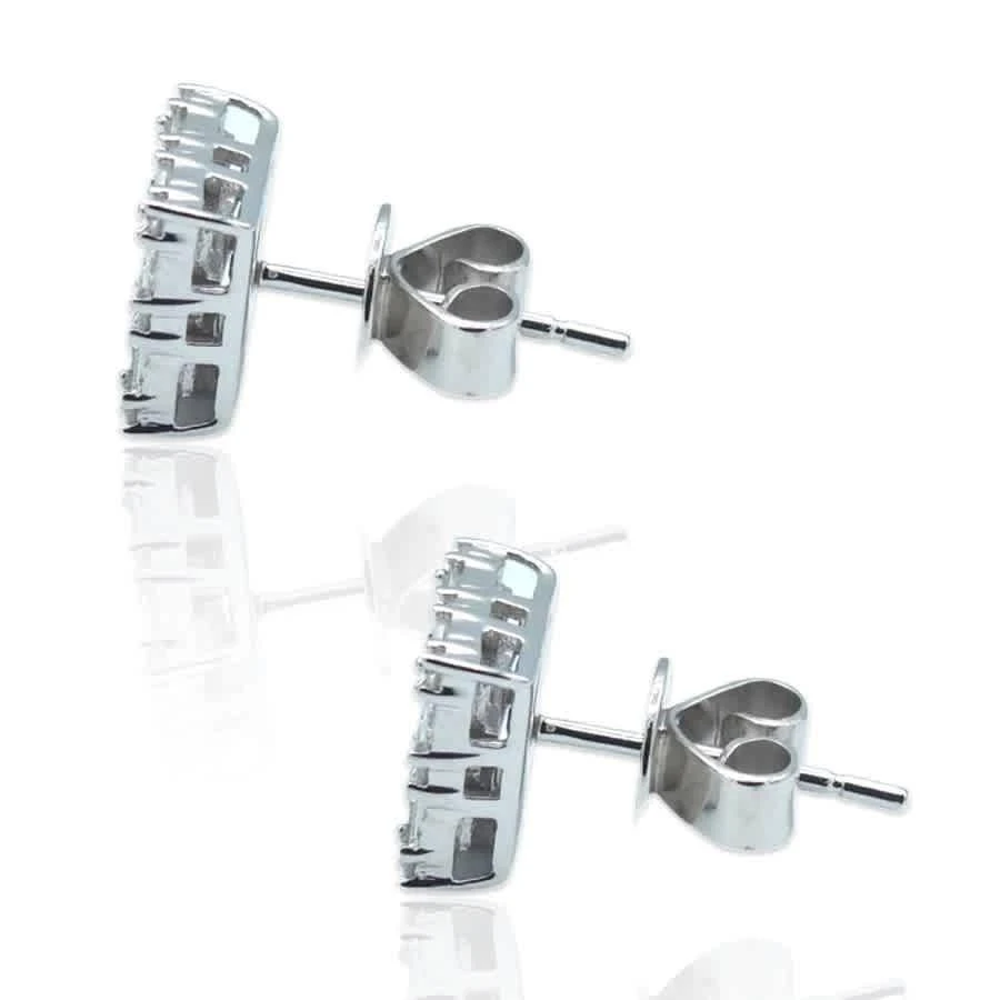 商品Tresorra|18K White Gold Diamond Stud Earrings,价格¥6906,第2张图片详细描述
