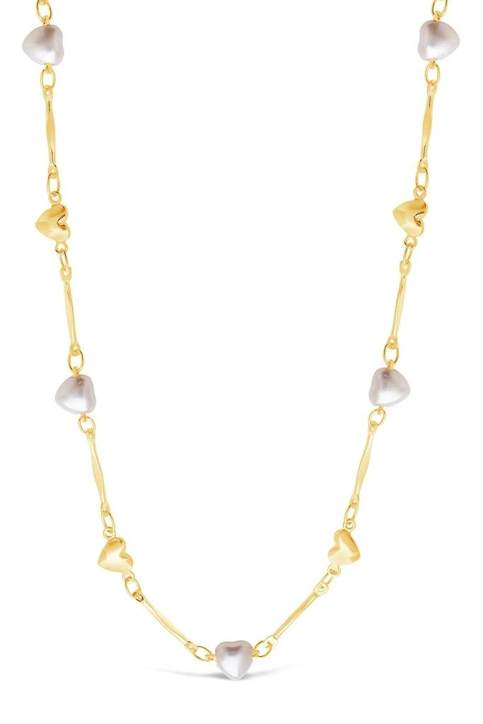 商品Sterling Forever|Imitation Pearl Heart Station Face Mask & Glasses Chain,价格¥273,第1张图片