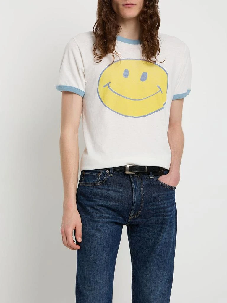 商品Re/Done|Smile Print Cotton Jersey T-shirt,价格¥914,第1张图片