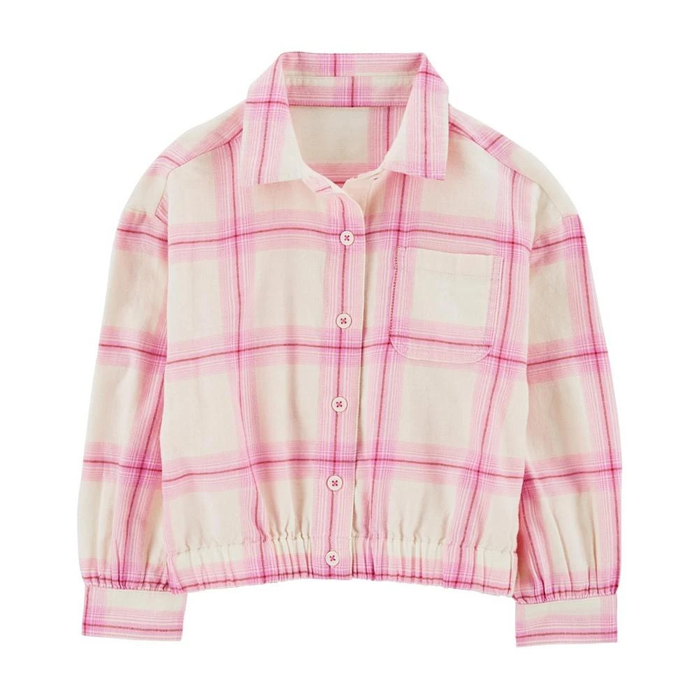 商品Carter's|Little Girls Plaid Cotton Flannel Top,价格¥51,第1张图片