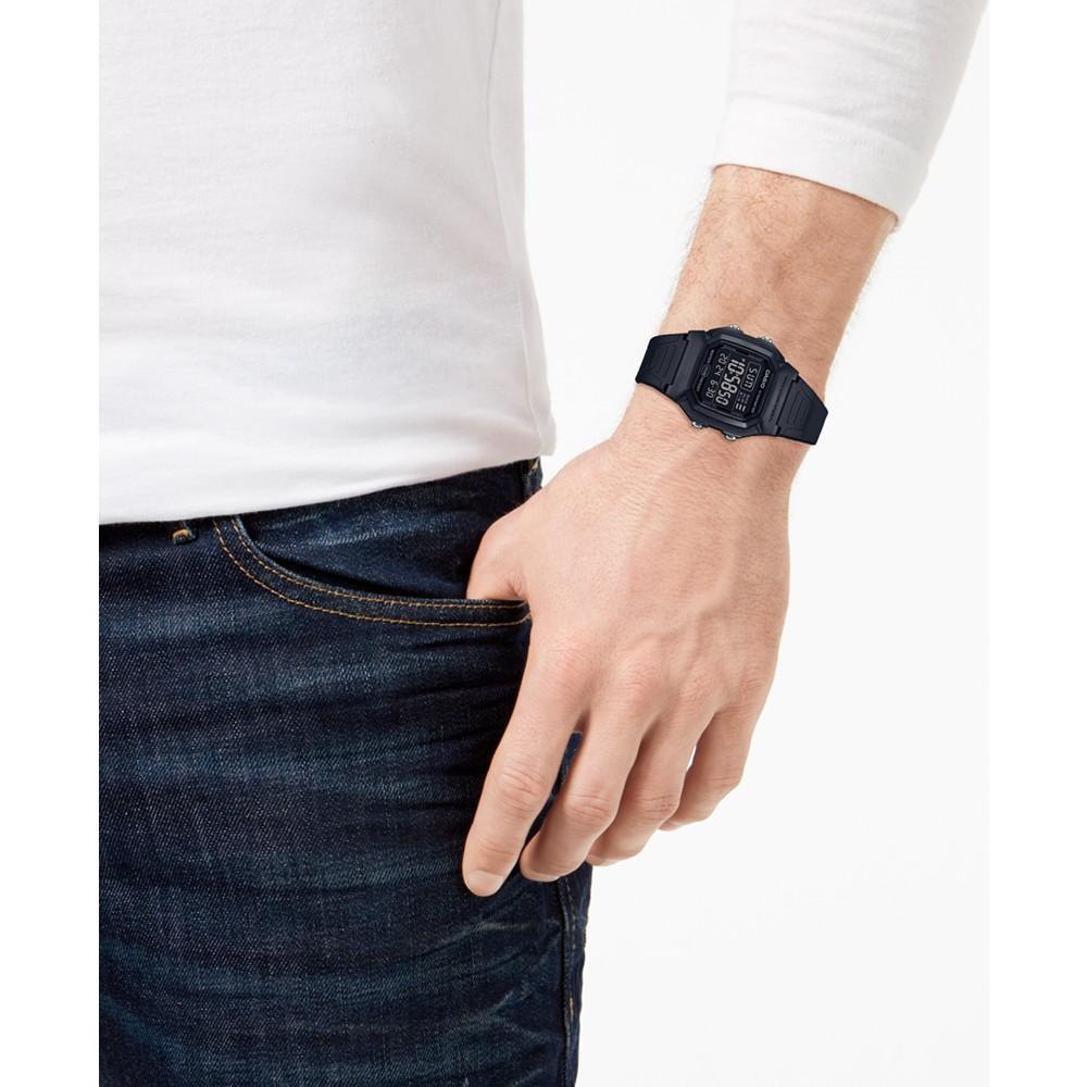 商品Casio|Men's Digital Blackout Black Resin Strap Watch 36.8mm,价格¥223,第4张图片详细描述