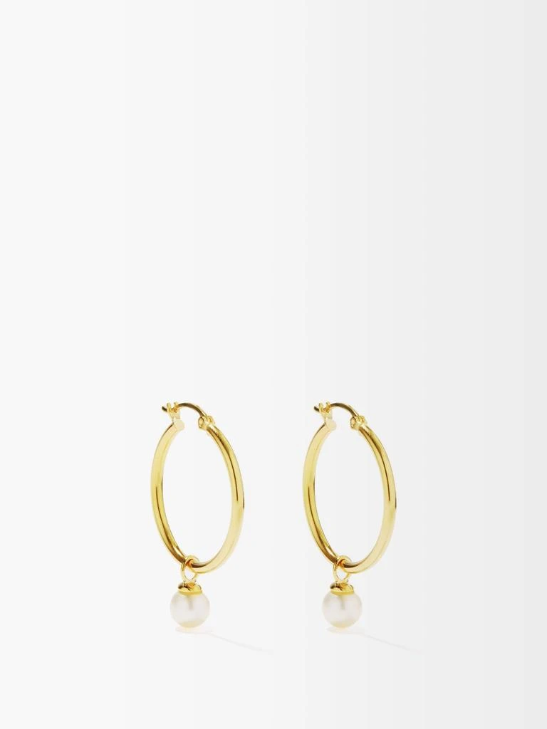 商品MATEO|Pearl & 14kt gold small hoop earrings,价格¥3324,第1张图片