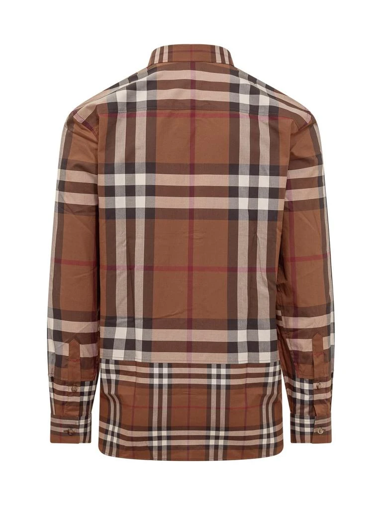 商品Burberry|Burberry Checked Long-Sleeved Shirt,价格¥2915,第2张图片详细描述