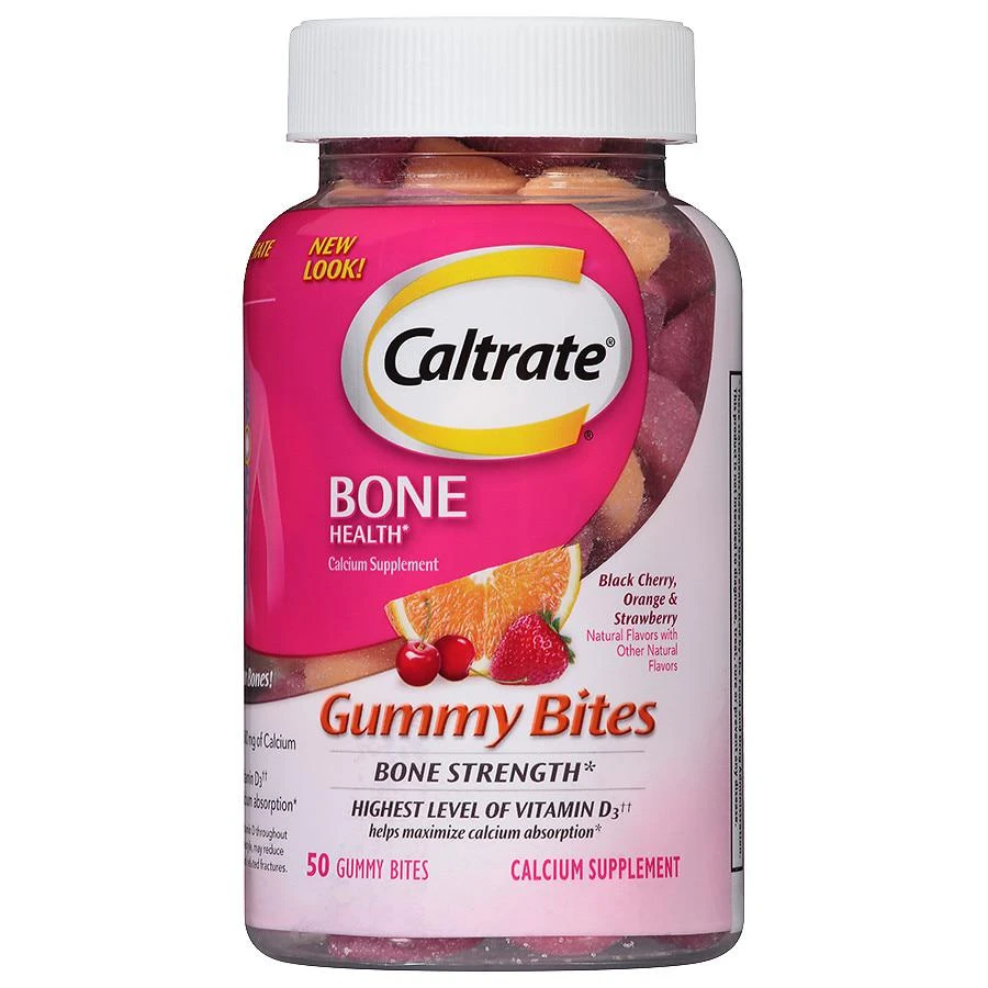 商品Caltrate|钙尔奇钙片+维生素D3软糖 车厘子+橙子+草莓口味 50颗,价格¥107,第1张图片