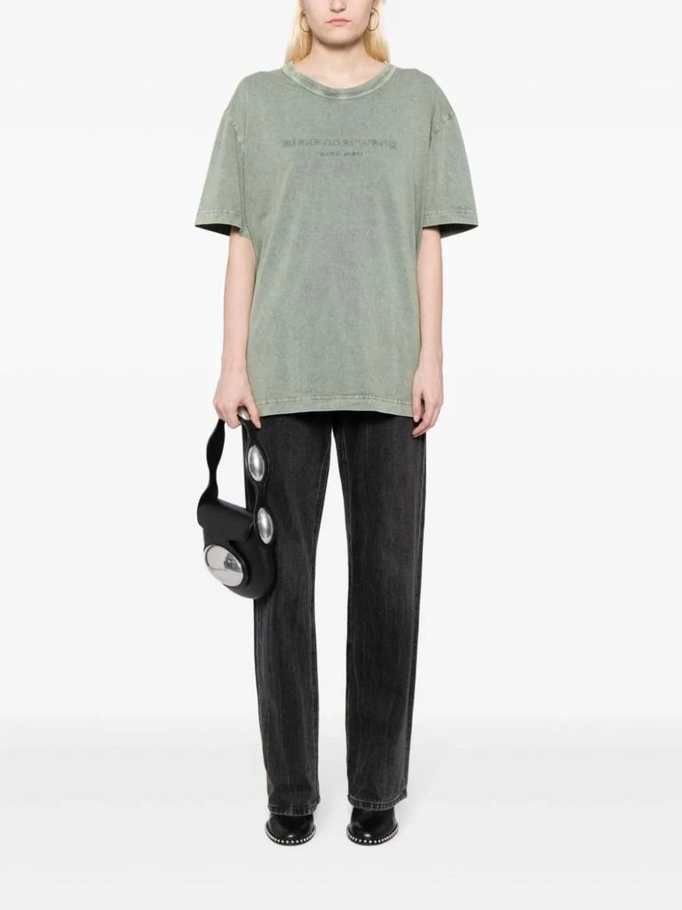 商品Alexander Wang|ALEXANDER WANG Women Embossed Logo Bi-Color Acid Tee,价格¥897,第4张图片详细描述