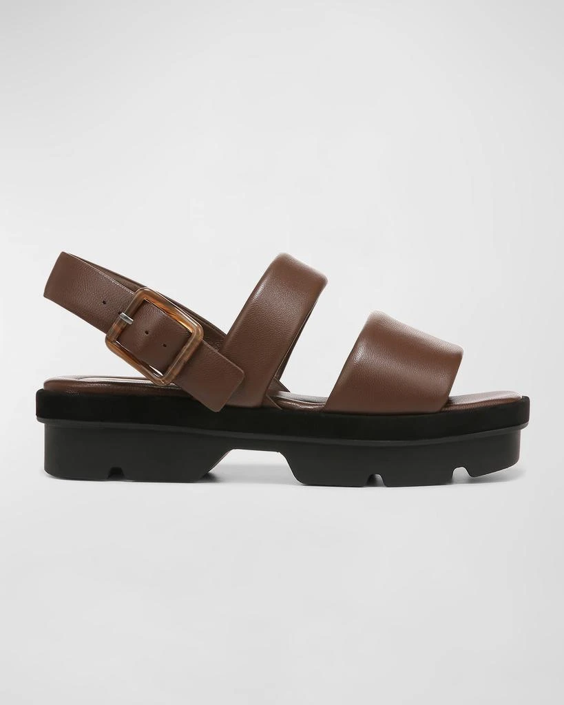 商品Vince|Bowie Leather Lug-Sole Slingback Sandals,价格¥2177,第1张图片