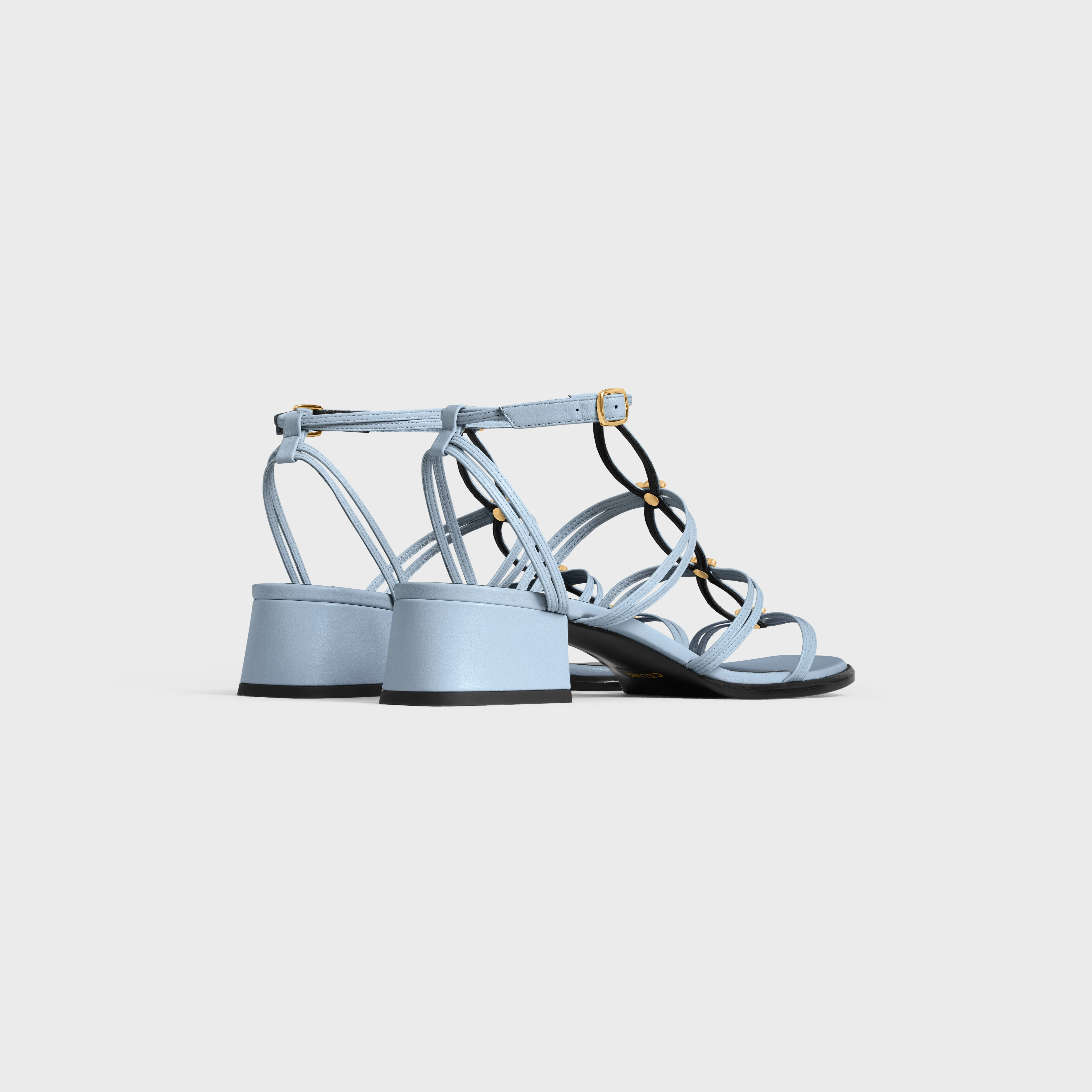 【预售】 赛琳 25春夏 女士 中跟凉鞋 CELINE CLEMENCE MULTI TRIOMPHE SANDALE EN EN CUIR D'AGNEAU 361233958C.08GL  商品