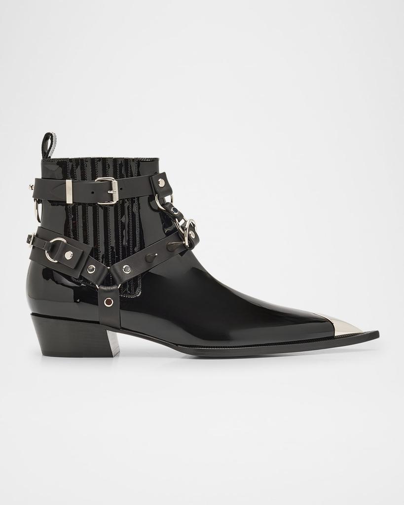 CHRISTIAN LOUBOUTIN MENS Black Roadyrocks Patent Leather Chelsea Boot s-l400.jpg main image 4