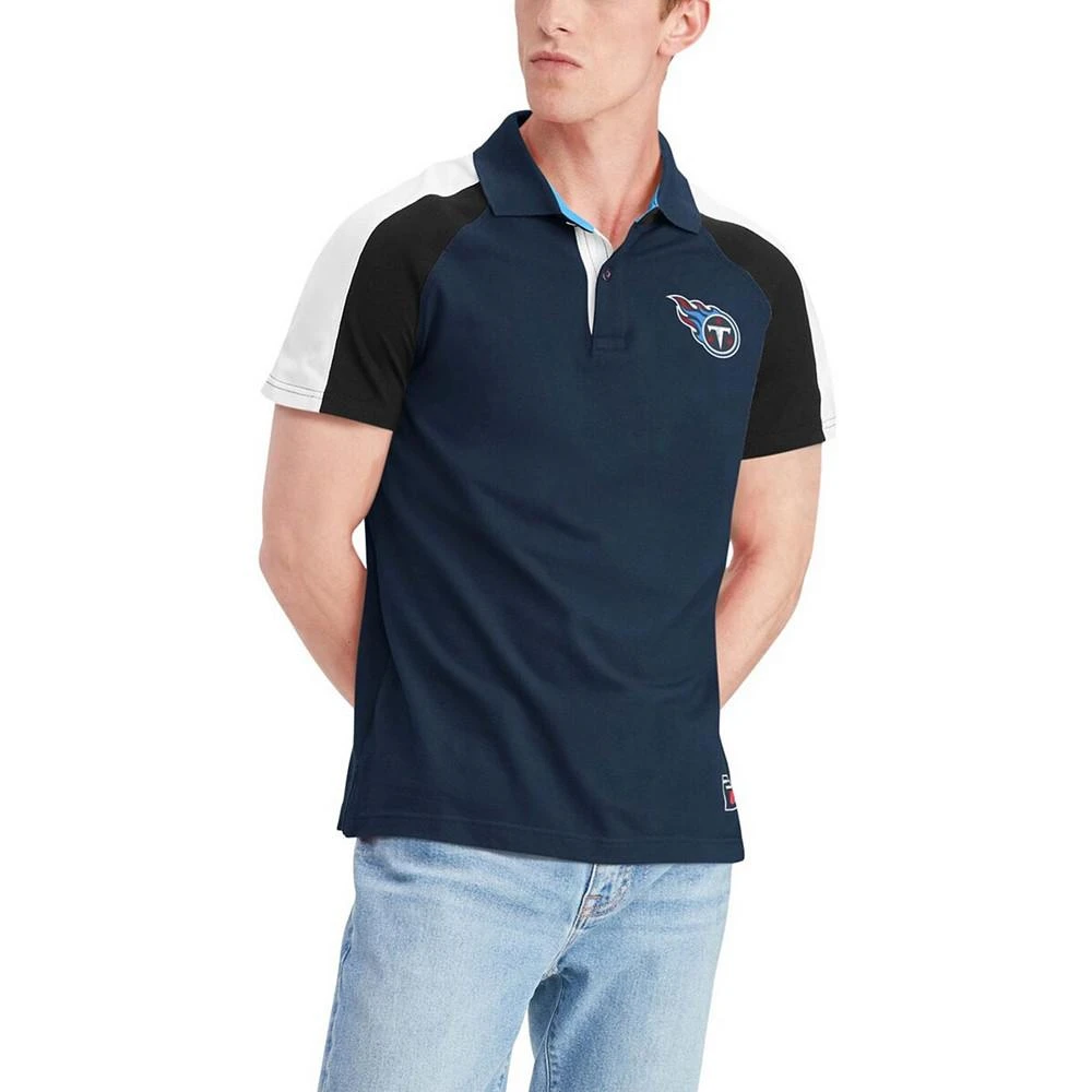 商品Tommy Hilfiger|Men's Navy and White Tennessee Titans Holden Raglan Polo Shirt,价格¥525,第2张图片详细描述