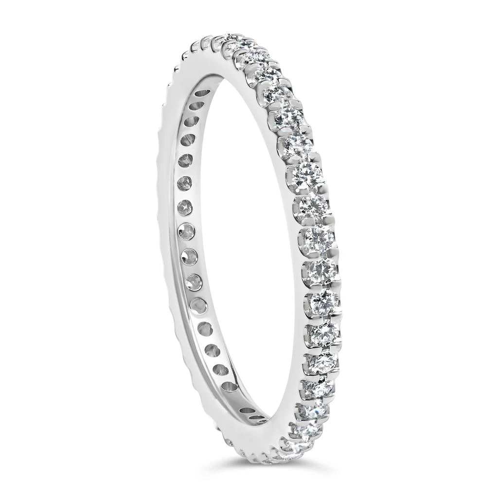 商品Haus of Brilliance|14K White Gold Shared Prong Set Round Diamond Eternity Band Ring,价格¥13008,第3张图片详细描述