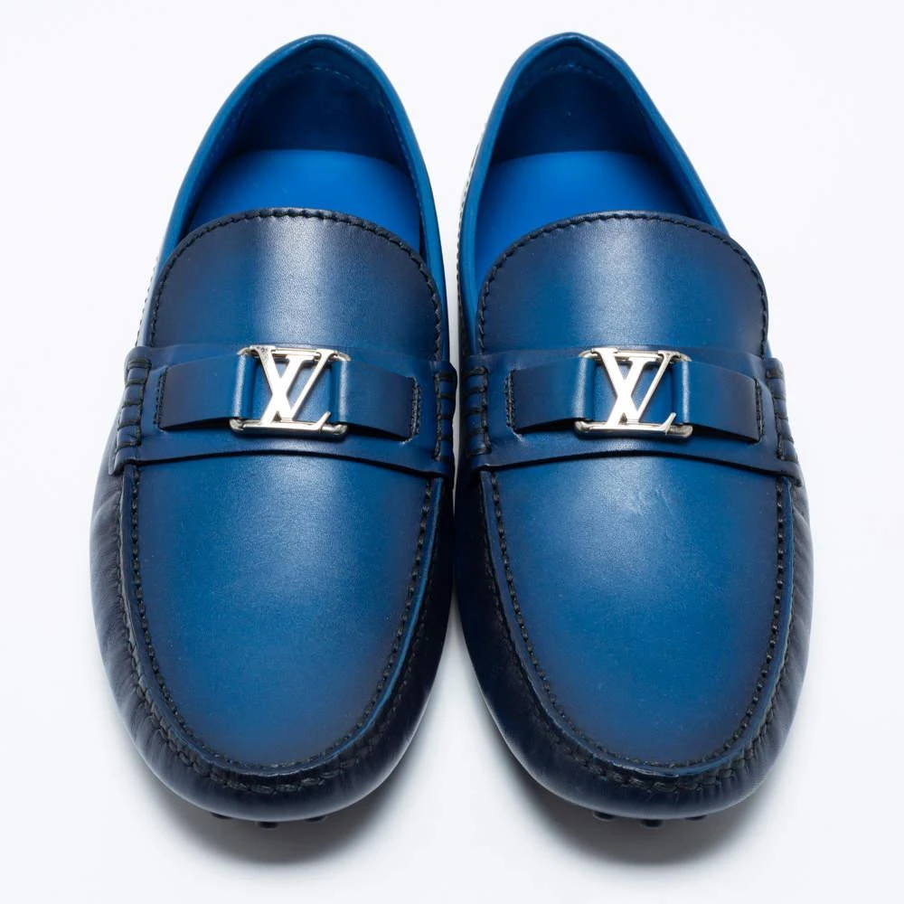 商品[二手商品] Louis Vuitton|Louis Vuitton Two-Tone Leather Major Slip-On Loafers Size 41,价格¥4331,第3张图片详细描述