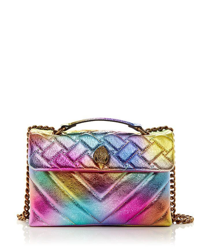 商品Kurt Geiger|KURT GEIGER LONDON Kensington Rainbow Leather Shoulder Bag,价格¥1704,第1张图片